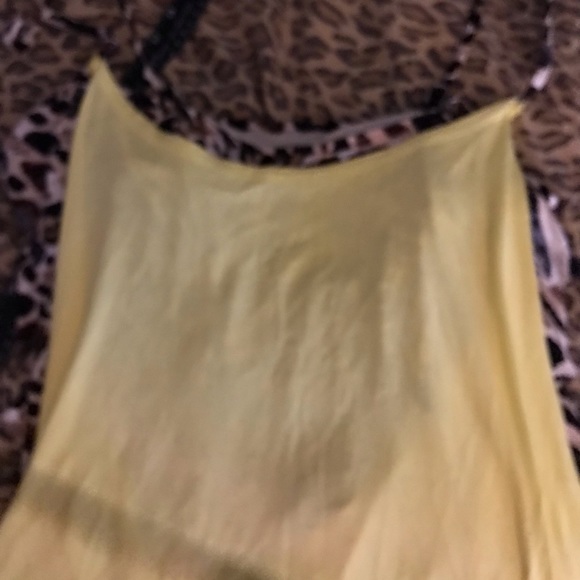 CCOVER UP HALTER TEE yellow draped back halter attaches to bra strap - Picture 10 of 11